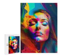 Puzzles 500 PCS pour Adolescents Colorful Abstract Portrait -6 Puzzle Adulte Jeu Familial Une Œuvre d'art À Offrir en Cadeau À Toute La Famille 500 PCS