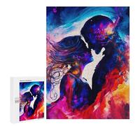 Puzzles 500 PCS pour Adolescents Colorful Kiss Abstract Artwork Jeux De Puzzle Relaxants Améliorent La Mémoire Offrez-Les en Cadeau À Toute La Famille 500 PCS