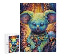 Puzzles 500 PCS pour Adolescents Colorful Koala in Fantasy Forest -1 Puzzle pour Adultes Jeux Amusants Une Œuvre d'art Aidez Votre Cerveau À Faire Travailler 500 PCS