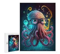 Puzzles 500 PCS pour Adolescents Colorful Octopus Art Print-2 Puzzles pour Adultes Améliore La Mémoire Interaction Parent-Enfant Jouet Jeu Intellectuel 500 PCS