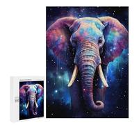 Puzzles 500 PCS pour Adolescents Cosmic Fantasy Elephant Puzzles pour Adultes Décoration Murale Jouet Difficile, Difficile, Stimulant À Compléter 500 PCS
