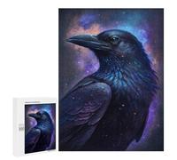 Puzzles 500 PCS pour Adolescents Cosmic Raven Art Print-15 Puzzles pour Adultes Jeux Amusants Difficile Difficile À Compléter 500 PCS