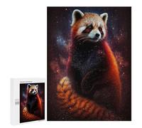 Puzzles 500 PCS pour Adolescents Cosmic Red Panda Art Print-14 Puzzles pour Adultes Améliore La Mémoire Défi Éducatif Réduction du Stress Cadeaux 500 PCS