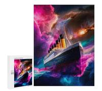 Puzzles 500 PCS pour Adolescents Cosmic Titanic Puzzle pour Adultes : Un Jeu Manuel Amusant Et Humoristique pour Un Anniversaire Ou Noël 500 PCS