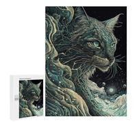 Puzzles 500 PCS pour Adolescents Cougar Japanese Art Jeu De Puzzle Casse-tête Anti-Stress Stimulant À Compléter 500 PCS