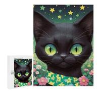 Puzzles 500 PCS pour Adolescents Cute and Funny Black Cat Puzzles pour Adultes À Monter Soi-même - Jeux Éducatifs Et Amusants en Famille 500 PCS