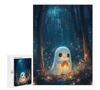 Puzzles 500 PCS pour Adolescents Cute Halloween Ghost in Forest Puzzles pour Adultes À Monter Soi-même - Jeux Éducatifs Et Amusants en Famille 500 PCS