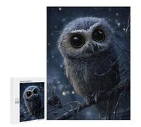 Puzzles 500 PCS pour Adolescents Cute Owl Perched on Branch Jeu De Puzzle Casse-tête Anti-Stress Stimulant À Compléter 500 PCS