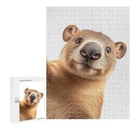 Puzzles 500 PCS pour Adolescents Cute Wombat Selfie Jeu De Puzzle Casse-tête Anti-Stress Stimulant À Compléter 500 PCS