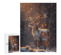 Puzzles 500 PCS pour Adolescents Deer Wildlife Fairy Tale Puzzle pour Adultes : Un Jeu Manuel Amusant Et Humoristique pour Un Anniversaire Ou Noël 500 PCS