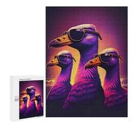 Puzzles 500 PCS pour Adolescents Dodo Birds in Sunglasses Puzzles pour Adultes À Monter Soi-même - Jeux Éducatifs Et Amusants en Famille 500 PCS