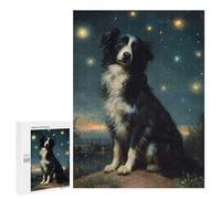 Puzzles 500 PCS pour Adolescents Dog Under The Stars Jeu De Puzzle Casse-tête Anti-Stress Stimulant À Compléter 500 PCS
