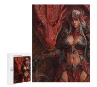 Puzzles 500 PCS pour Adolescents Dragon Armor Fantasy Artwork-4 Puzzles pour Adultes Améliore La Mémoire Défi Éducatif Réduction du Stress Cadeaux 500 PCS