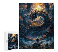 Puzzles 500 PCS pour Adolescents Dragon Mythical Fantasy Jeu De Puzzle Casse-tête Anti-Stress Stimulant À Compléter 500 PCS