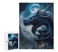 Puzzles 500 PCS pour Adolescents Dragon's Moonlit Palace -1 Puzzles pour Adultes Jeux Relaxants Difficulté Défi Éducatif Difficile 500 PCS