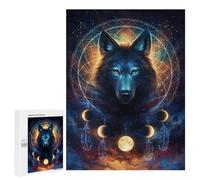 Puzzles 500 PCS pour Adolescents Dream Catcher Wolf Jeu De Puzzle Casse-tête Anti-Stress Stimulant À Compléter 500 PCS