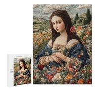 Puzzles 500 PCS pour Adolescents Embroidered Mona Lisa Puzzles pour Adultes À Monter Soi-même - Jeux Éducatifs Et Amusants en Famille 500 PCS