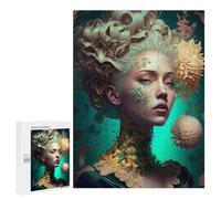 Puzzles 500 PCS pour Adolescents Enchanted Floral Portrait Jeu De Puzzle Casse-tête Anti-Stress Stimulant À Compléter 500 PCS