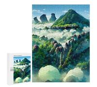 Puzzles 500 PCS pour Adolescents Enchanted Forest Above The Clouds Puzzles pour Adultes Jeux Relaxants Difficulté Défi Éducatif Difficile 500 PCS