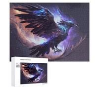 Puzzles 500 PCS pour Adolescents Enchanted Raven A Mystical Flight Jeux De Puzzle Relaxants Améliorent La Mémoire Offrez-Les en Cadeau À Toute La Famille 500 PCS