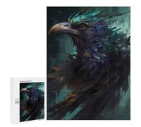 Puzzles 500 PCS pour Adolescents Enchanted Raven Portrait Puzzle pour Adultes : Un Jeu Manuel Amusant Et Humoristique pour Un Anniversaire Ou Noël 500 PCS