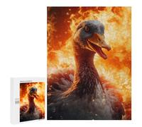 Puzzles 500 PCS pour Adolescents Evil Goose Fire Flames Puzzles pour Adultes À Monter Soi-même - Jeux Éducatifs Et Amusants en Famille 500 PCS