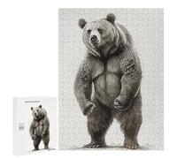 Puzzles 500 PCS pour Adolescents Expressions Bear Drawing Puzzles pour Adultes Jeux De Détente Décoration Murale Idéal comme Cadeau pour Toute La Famille 500 PCS