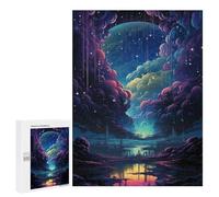 Puzzles 500 PCS pour Adolescents Fantasy Cloudscape with City Reflections Puzzles pour Adultes Améliore La Mémoire Interaction Parent-Enfant Jouet Jeu Intellectuel 500 PCS