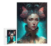 Puzzles 500 PCS pour Adolescents Fantasy Floral Portrait -3 Puzzles pour Adultes À Monter Soi-même - Jeux Éducatifs Et Amusants en Famille 500 PCS