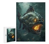 Puzzles 500 PCS pour Adolescents Fantasy Piranha Glowing Puzzles pour Adultes À Monter Soi-même - Jeux Éducatifs Et Amusants en Famille 500 PCS