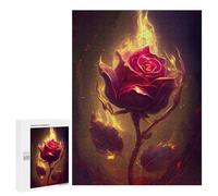 Puzzles 500 PCS pour Adolescents Flaming Rose Artwork-1 Puzzle pour Adultes : Un Jeu Manuel Amusant Et Humoristique pour Un Anniversaire Ou Noël 500 PCS