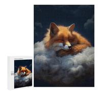 Puzzles 500 PCS pour Adolescents Fox Dreams on Cloud Puzzles pour Adultes Jeux Relaxants Difficulté Défi Éducatif Difficile 500 PCS
