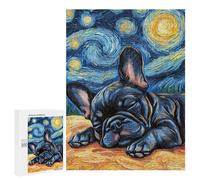 Puzzles 500 PCS pour Adolescents French Bulldog Puppy Sleeping Jeu De Puzzle Casse-tête Anti-Stress Stimulant À Compléter 500 PCS