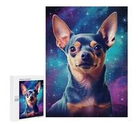 Puzzles 500 PCS pour Adolescents Galactic Pup Portrait -3 Puzzles pour Adultes Jeux Relaxants Difficulté Défi Éducatif Difficile 500 PCS