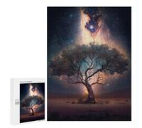 Puzzles 500 PCS pour Adolescents Galactic Tree in Desert Puzzles pour Adultes Décoration Murale Jouet Difficile, Difficile, Stimulant À Compléter 500 PCS
