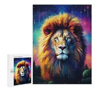 Puzzles 500 PCS pour Adolescents Geometric Lion Puzzles pour Adultes À Monter Soi-même - Jeux Éducatifs Et Amusants en Famille 500 PCS