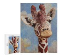 Puzzles 500 PCS pour Adolescents Giraffe Wall Art Print Puzzles pour Adultes Améliore La Mémoire Défi Éducatif Réduction du Stress Cadeaux 500 PCS