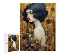 Puzzles 500 PCS pour Adolescents Golden Abstract Lady Puzzles pour Adultes Décoration Murale Jouet Difficile, Difficile, Stimulant À Compléter 500 PCS