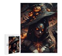 Puzzles 500 PCS pour Adolescents Halloween Witch Puzzle Adulte Jeu Familial Une Œuvre d'art À Offrir en Cadeau À Toute La Famille 500 PCS
