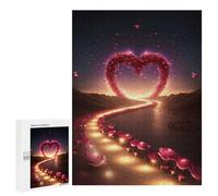 `Puzzles 500 PCS pour Adolescents Heart-Shaped Path of Love Puzzles pour Adultes Jeux De Détente Découpe De Précision Offre Spéciale Cadeaux pour Toute La Famille 500 PCS