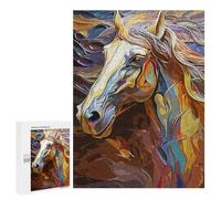 Puzzles 500 PCS pour Adolescents Horse Vintage 3D Puzzles pour Adultes À Monter Soi-même - Jeux Éducatifs Et Amusants en Famille 500 PCS