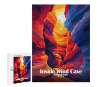 Puzzles 500 PCS pour Adolescents Inside Wind Cave National Park Art Puzzles pour Adultes Jeu De Réflexion Cadeau d'anniversaire Difficile À Compléter 500 PCS