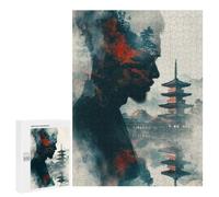 Puzzles 500 PCS pour Adolescents Japanese Pagoda Double Exposure Puzzles pour Adultes À Monter Soi-même - Jeux Éducatifs Et Amusants en Famille 500 PCS