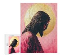 Puzzles 500 PCS pour Adolescents Jesus Golden Sun Jeu De Puzzle Casse-tête Anti-Stress Stimulant À Compléter 500 PCS