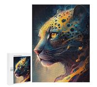 Puzzles 500 PCS pour Adolescents Leopard Cheetah Jaguars Puzzles pour Adultes Jeu De Réflexion Cadeau d'anniversaire Difficile À Compléter 500 PCS