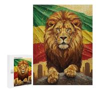 Puzzles 500 PCS pour Adolescents Lion with Reggae Colors Painting Puzzles pour Adultes Jeu De Réflexion Cadeau d'anniversaire Difficile À Compléter 500 PCS
