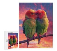 Puzzles 500 PCS pour Adolescents Lovebirds Sunset Embrace Puzzles pour Adultes Décoration Murale Jouet Difficile, Difficile, Stimulant À Compléter 500 PCS