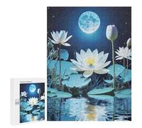 Puzzles 500 PCS pour Adolescents Lunar Lotus Reflections Jeux De Puzzle Relaxants Améliorent La Mémoire Offrez-Les en Cadeau À Toute La Famille 500 PCS