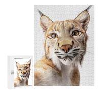 Puzzles 500 PCS pour Adolescents Lynx Selfie Jeu De Puzzle Casse-tête Anti-Stress Stimulant À Compléter 500 PCS