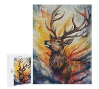 Puzzles 500 PCS pour Adolescents Magical Deer Puzzles pour Adultes Jeux De Détente Décoration Murale Idéal comme Cadeau pour Toute La Famille 500 PCS